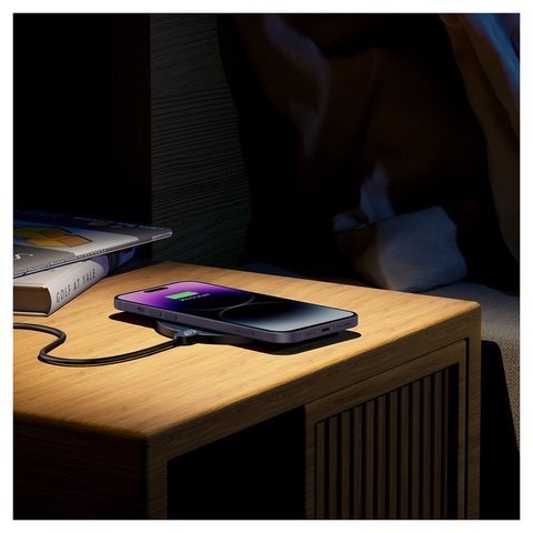 Беспроводное зарядное устройство Baseus Digital LED Display Gen 2, черное, USB тип-C, 15 Вт, с дисплеем, #CCED000001 Превью 1