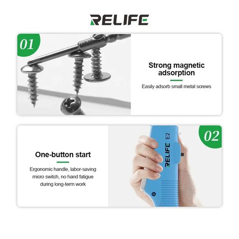 Беспроводная электрическая отвертка RELIFE E2, с контролем вращения, Li-ion 1000mAh, 350/600/850 RPM Превью 7