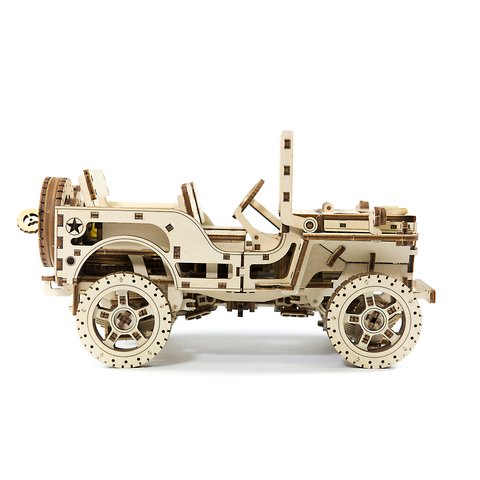 Wooden mechanical 3D Puzzle Wooden.City 4x4 Vehicle Preview 3