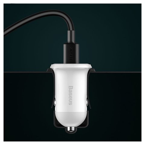 Cargador Baseus Grain Pro, blanco, 4.8 A, 2 puertos, 12-24 V, #CCALLP-02 Vista previa  1