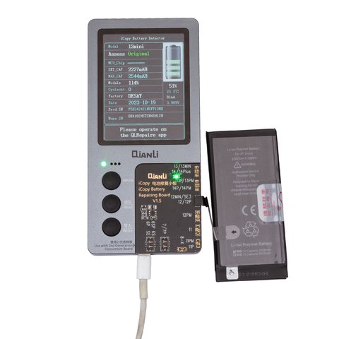 Battery JCID compatible with Apple iPhone 12 mini, (Li-Polymer, 3.85 V, 2520 mAh, High Capacity) Preview 1