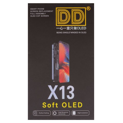 LCD compatible with iPhone 13, (black, with frame, HC, without error, (OLED), DD-OLED OEM soft, diagnosable) Preview 2