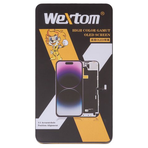 LCD Wextom compatible with iPhone 15 Pro Max, (black, with frame, HC, without error, (OLED) soft, Diagnosable, 120Hz) Preview 2