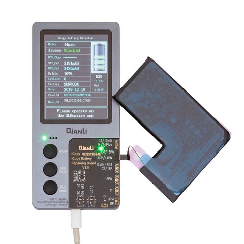 Battery compatible with iPhone 14 Pro, (Li-ion, 3.87 V, 3200 mAh, without error "Unknown Part", (A2866), genuine IC) Preview 1