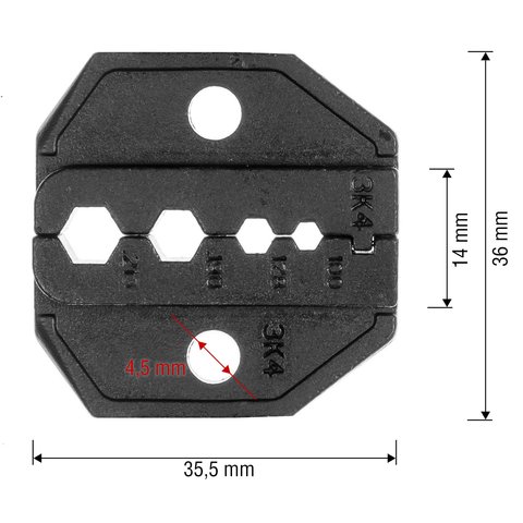 Mordaza intercambiable para crimpadora CP-336DK4 Vista previa  1