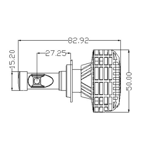 Набор светодиодного головного света UP-6HL (H7, 3000 лм) Превью 3