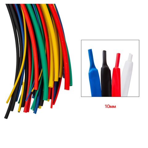 Термозбіжна трубка, 1 м, 10 мм, чорна Прев'ю 1