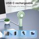 Вентилятор DC03, бежевый, с аккумулятором, ручной, настольный, USB тип-C Превью 4