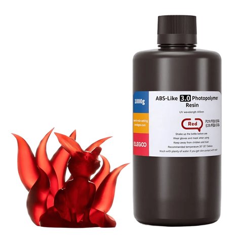 Фотополимерная смола для 3D-принтера ELEGOO ABS-образная 3.0, Red, 1 кг Превью 2