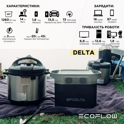 Зарядна станція EcoFlow DELTA 1300 (1260 Вт/год) Прев'ю 6